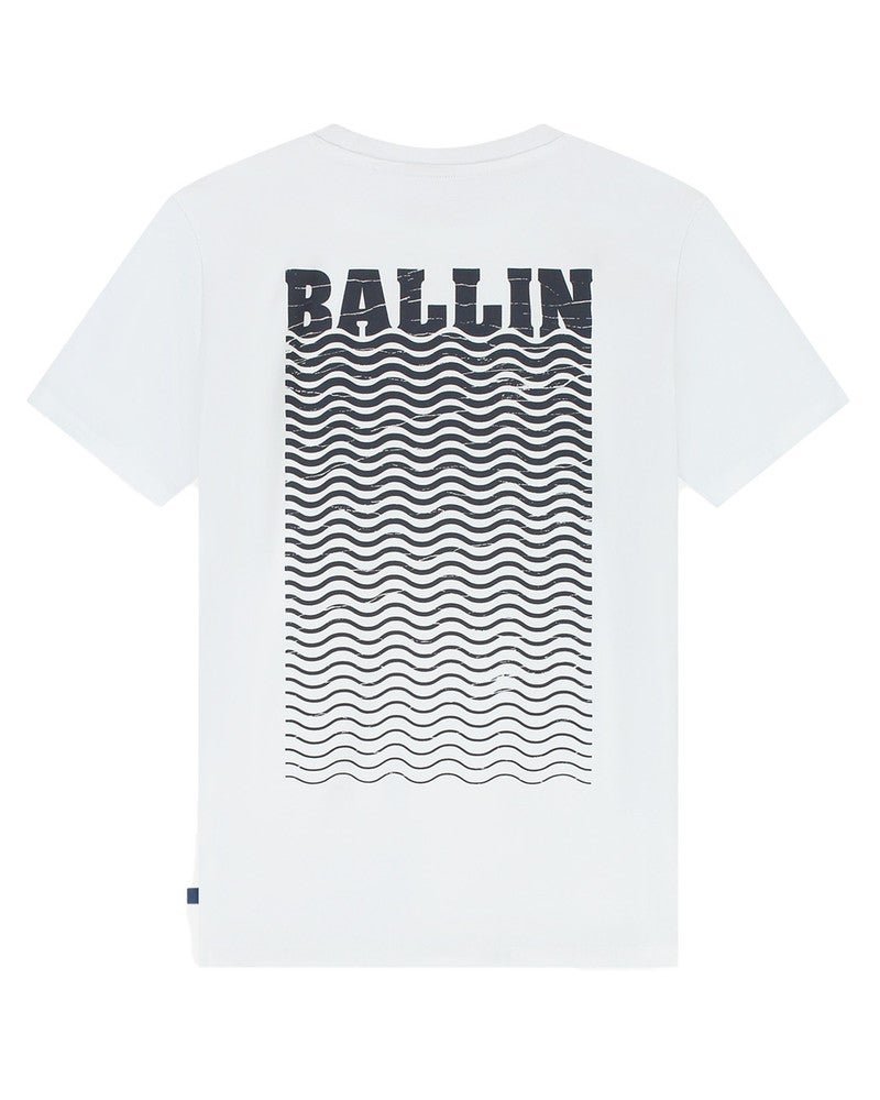 Junior Faded Waves T-shirt Backprint Wit 1 Junior Faded Waves T-shirt Backprint Wit 1