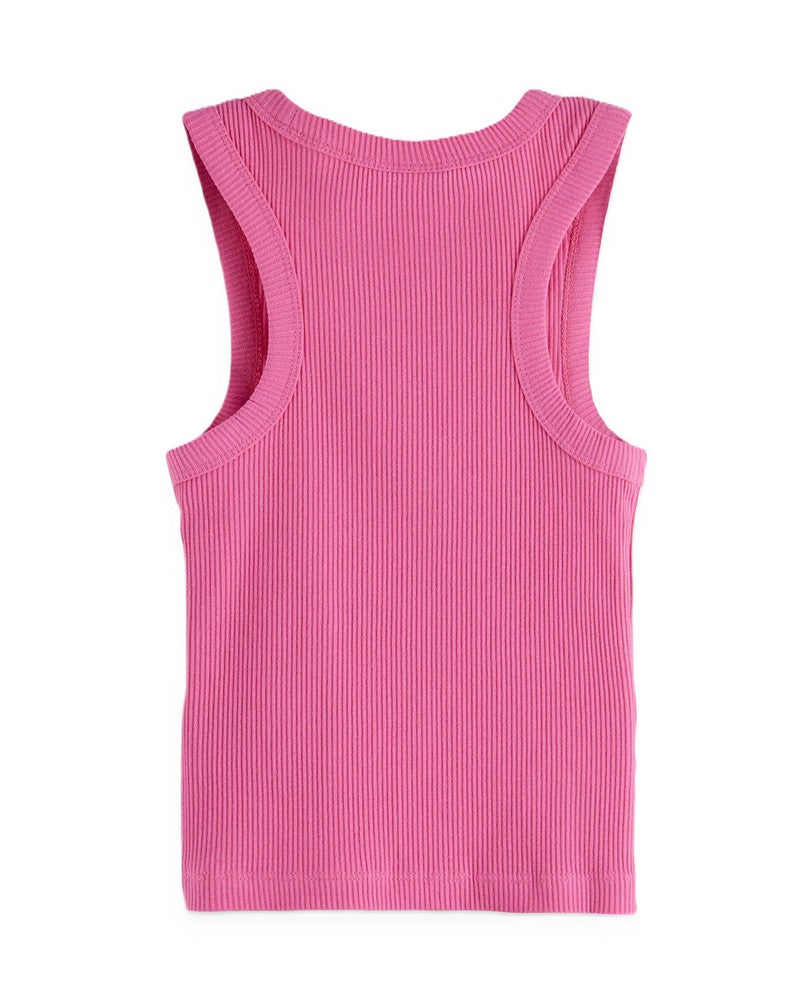 Ribbed slimfit tank top Roze Ribbed slimfit tank top Roze