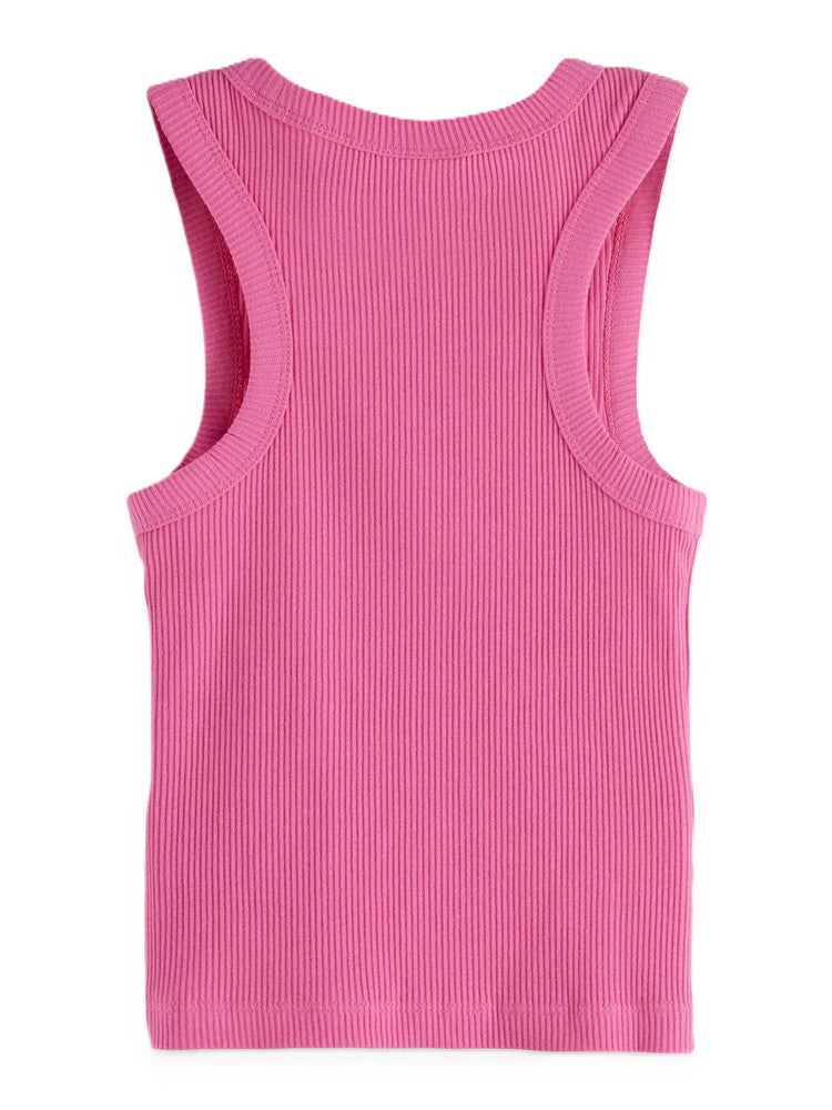 Ribbed slimfit tank top Roze Ribbed slimfit tank top Roze