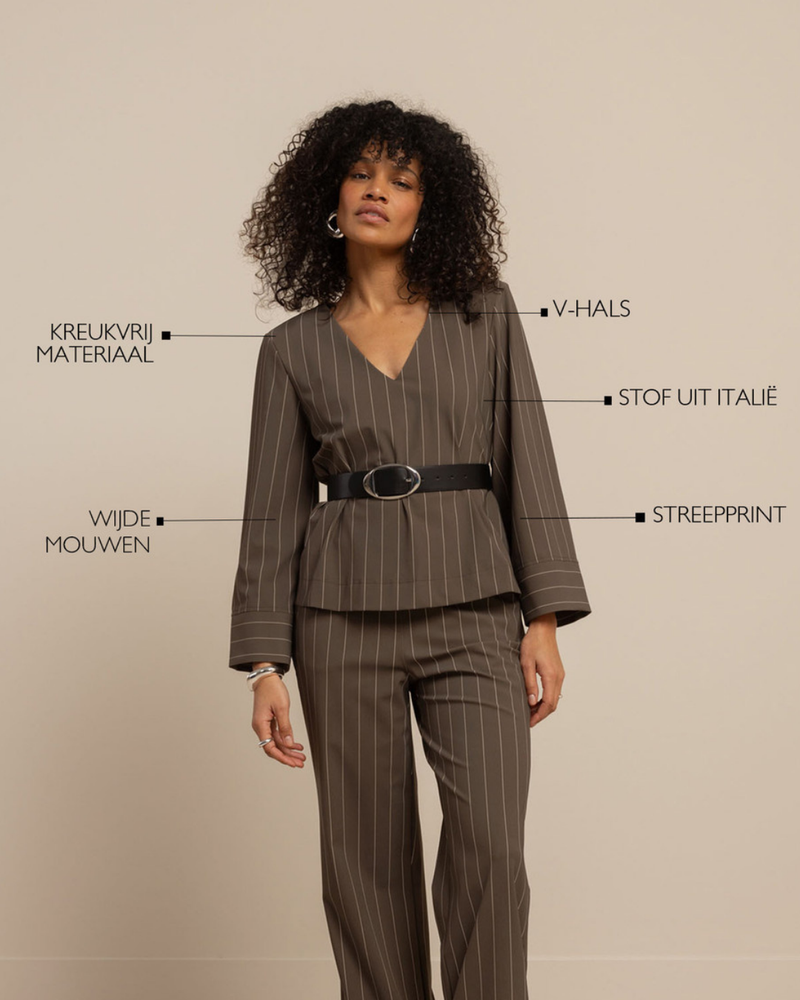 Cilou stripe top Groen Cilou stripe top Groen