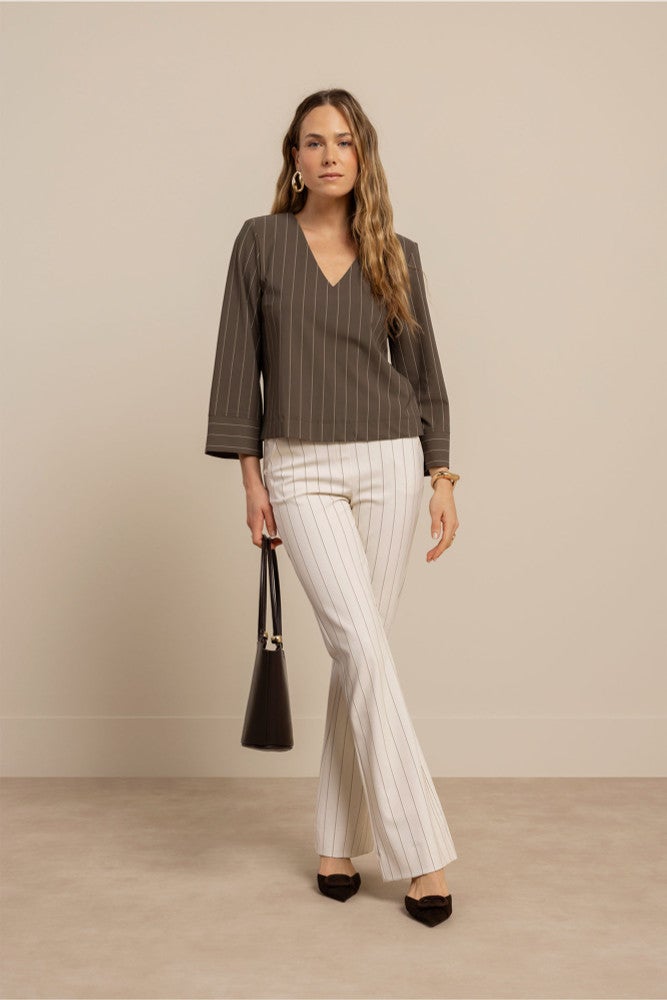 Cilou stripe top Groen Cilou stripe top Groen