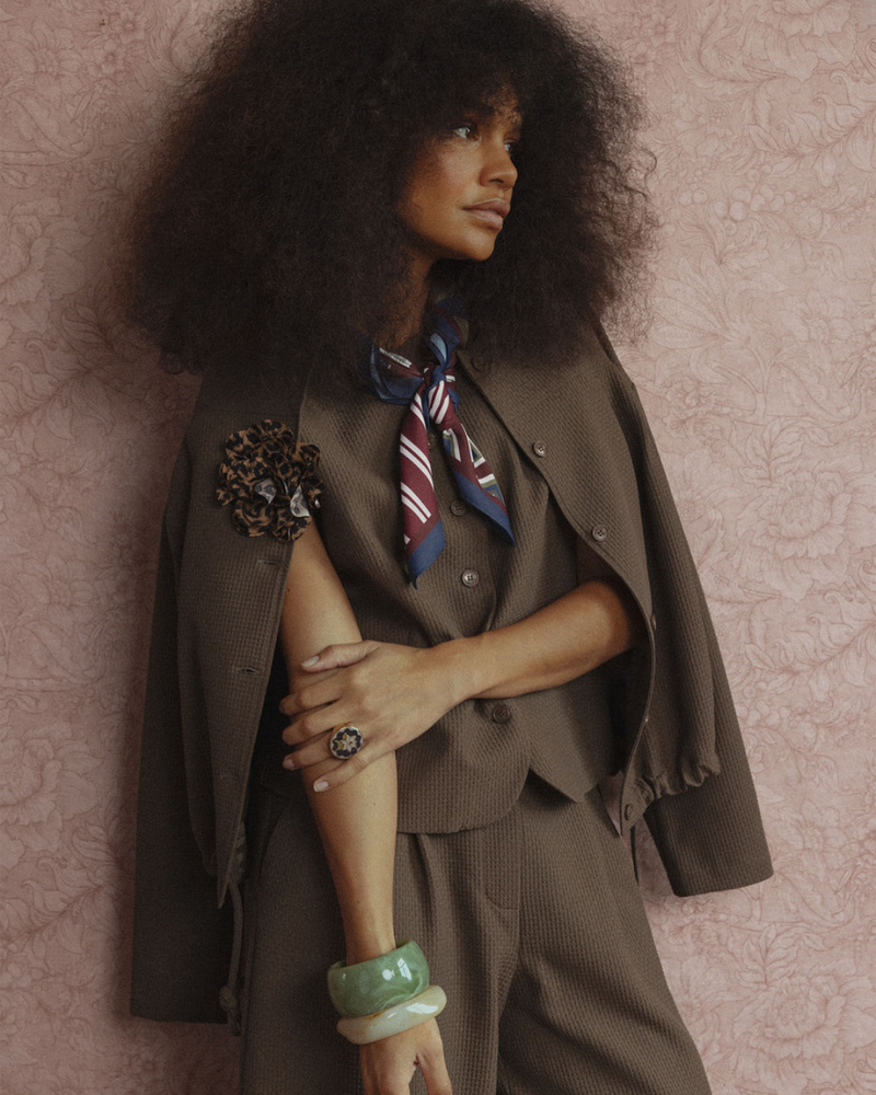 Selma waffle jacket Groen Selma waffle jacket Groen