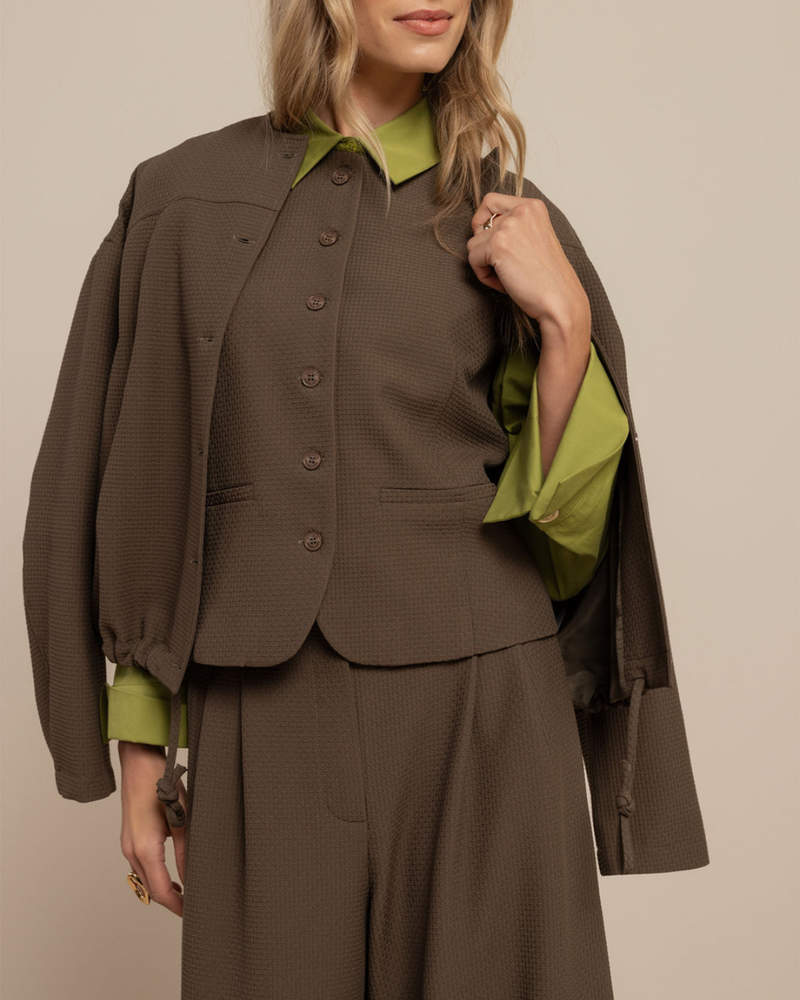 Selma waffle jacket Groen Selma waffle jacket Groen