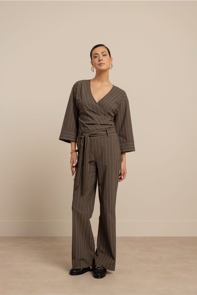 Primrose stripe jumpsuit Groen Primrose stripe jumpsuit Groen