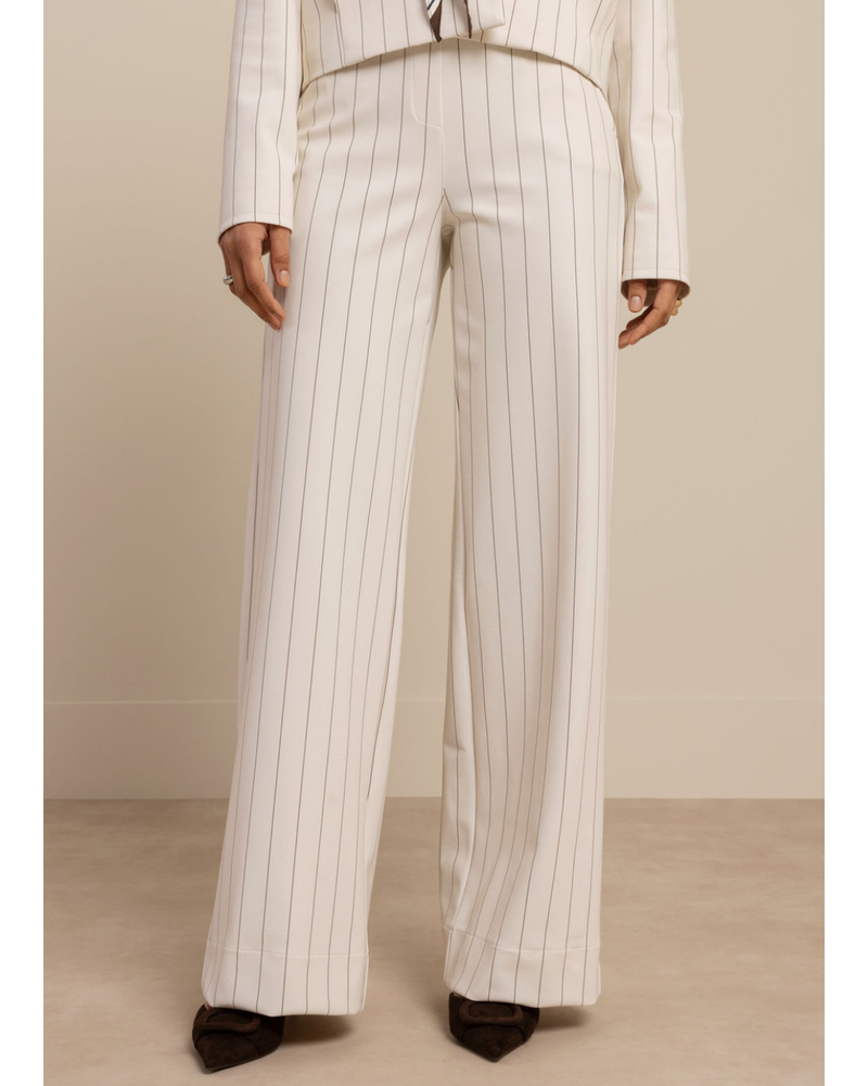 Lexie bonded pinstripe trousers Off White Lexie bonded pinstripe trousers Off White