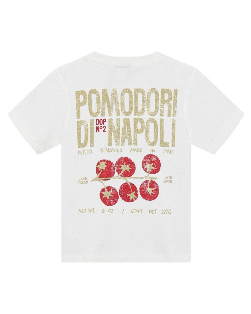 T-shirt Backprint Pomodori Wit 1 T-shirt Backprint Pomodori Wit 1