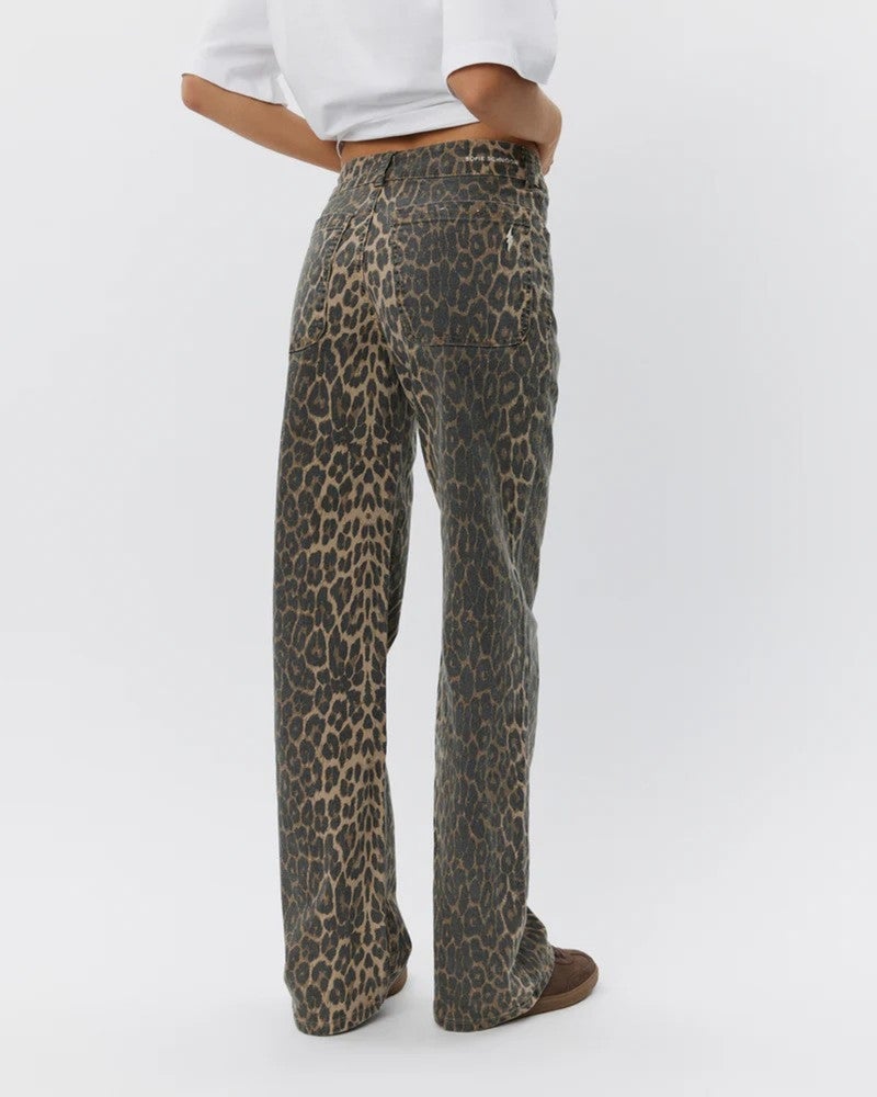 SIENNASW LEOPARD TROUSERS Bruin 1 SIENNASW LEOPARD TROUSERS Bruin 1