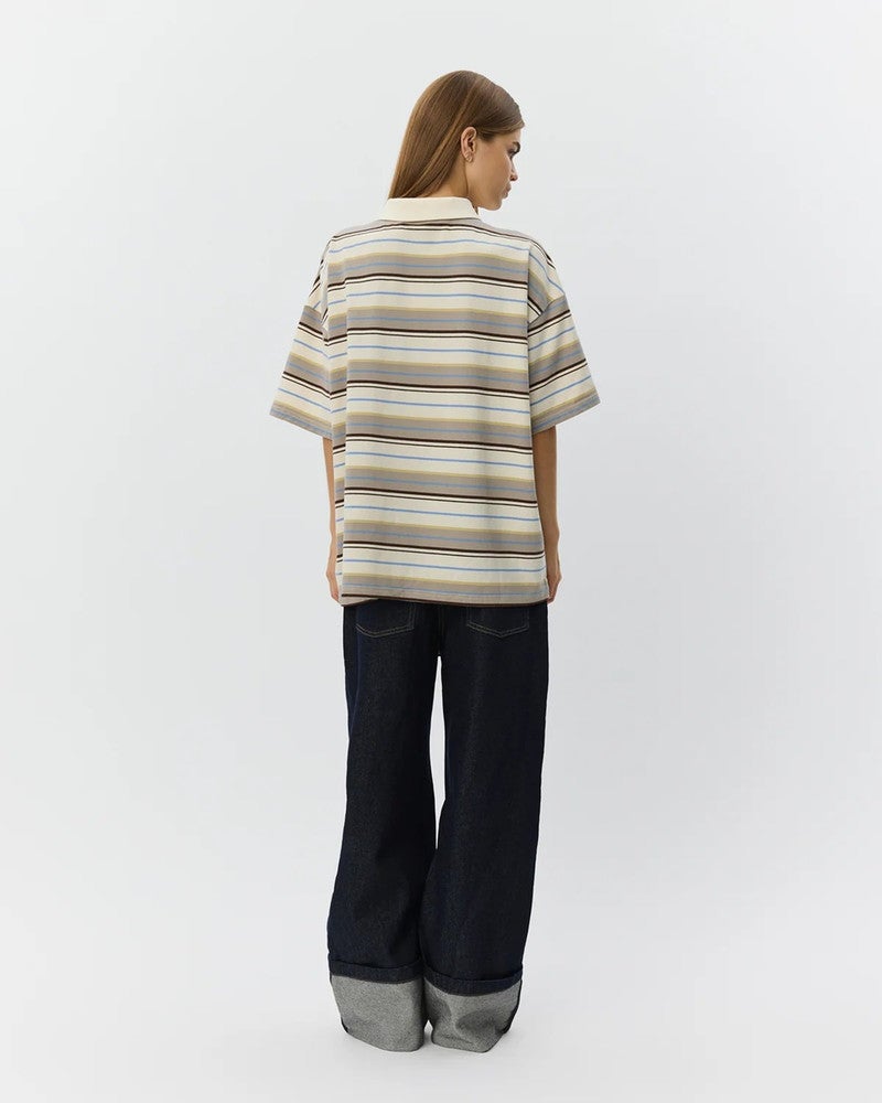 PILSW OVERSIZE STRIPED POLO SHIRT Off White PILSW OVERSIZE STRIPED POLO SHIRT Off White