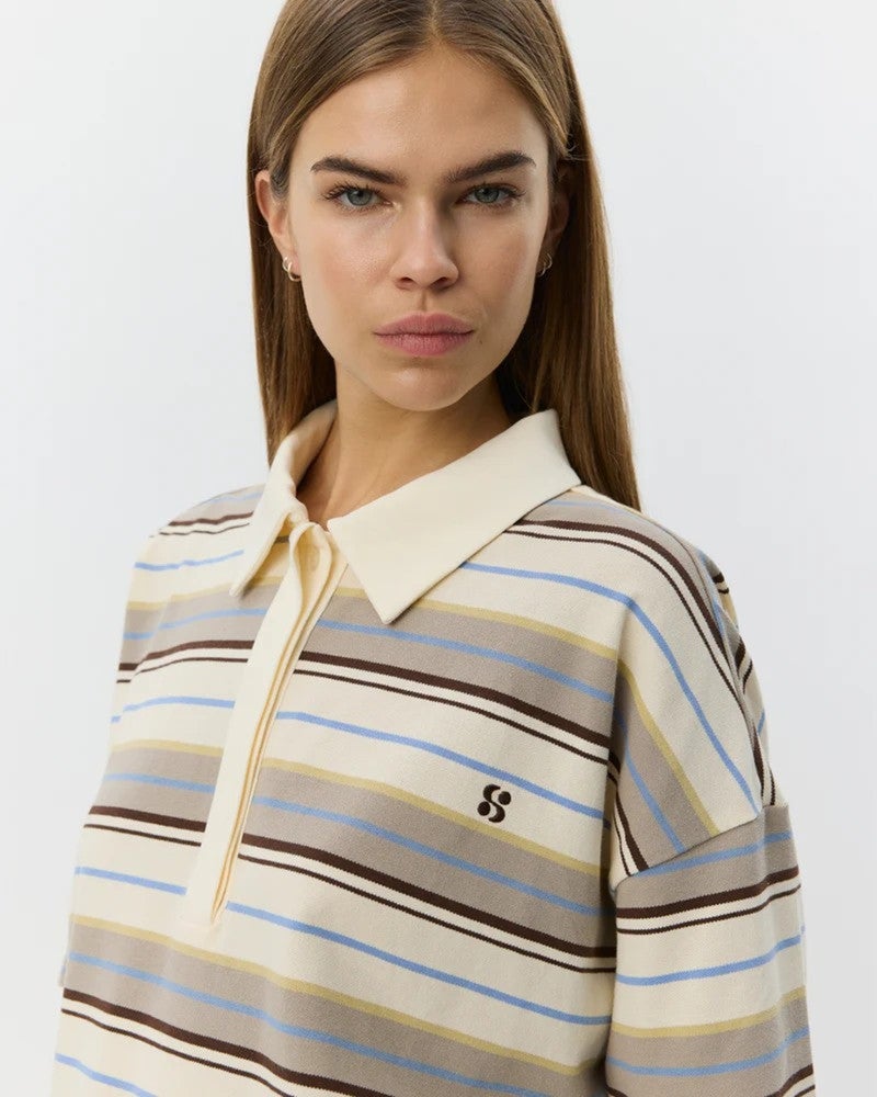 PILSW OVERSIZE STRIPED POLO SHIRT Off White PILSW OVERSIZE STRIPED POLO SHIRT Off White