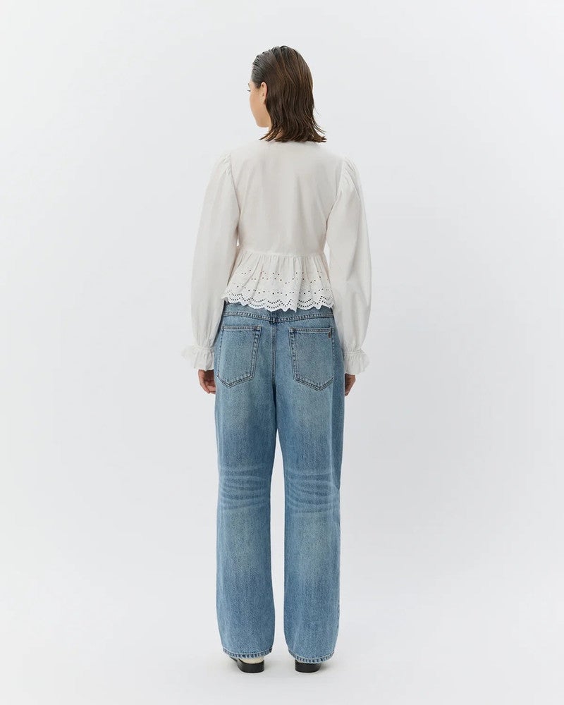 ARIASW BRODERIE ANGLAISE SHIRT Off White ARIASW BRODERIE ANGLAISE SHIRT Off White