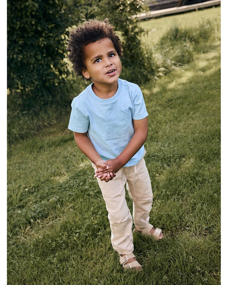 T-shirt Nappy Backprint Scooter Licht Blauw T-shirt Nappy Backprint Scooter Licht Blauw