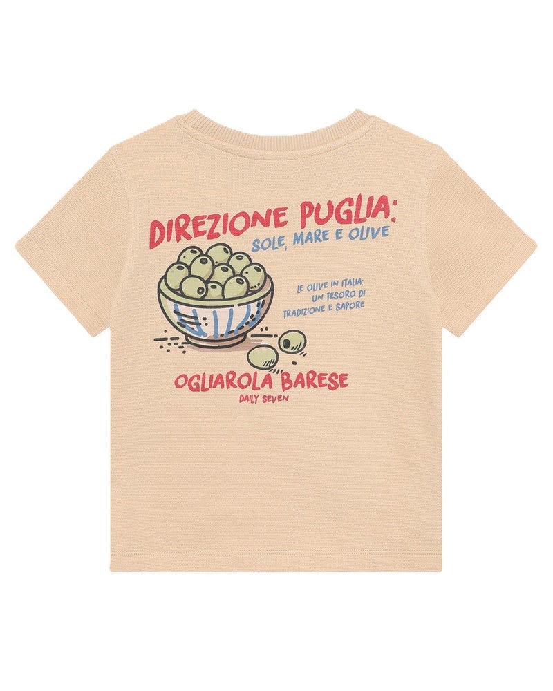 T-shirt Backprint Puglia Zand T-shirt Backprint Puglia Zand