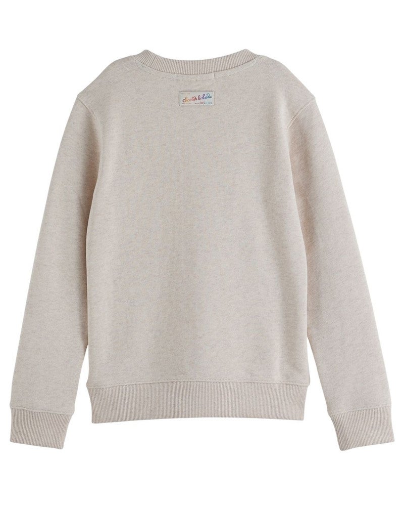 Front artwork regularfit sweatshirt Beige Front artwork regularfit sweatshirt Beige