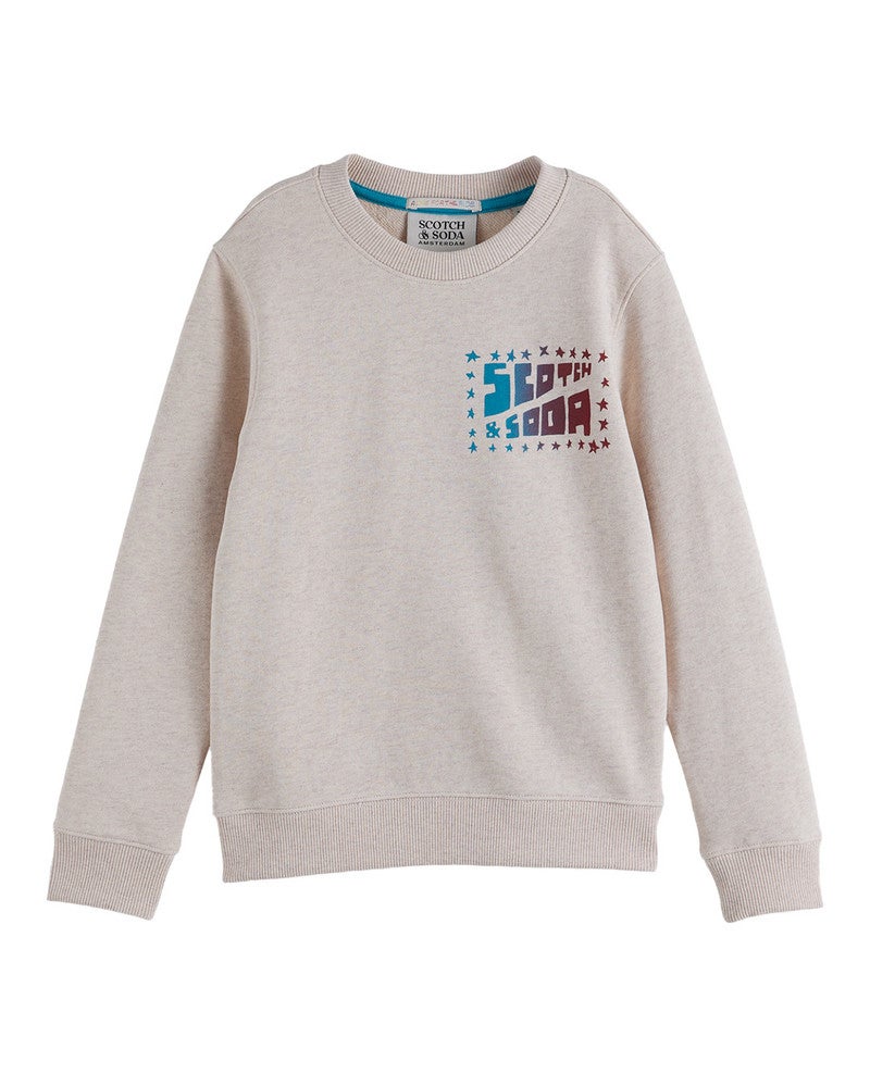 Front artwork regularfit sweatshirt Beige Front artwork regularfit sweatshirt Beige
