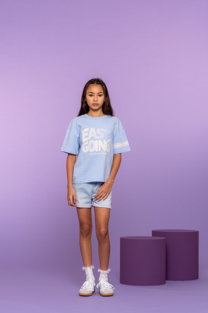 T-shirt easy going Licht Blauw T-shirt easy going Licht Blauw