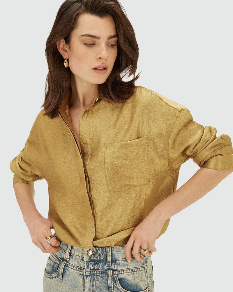 LUCILLA oversized blouse Goud LUCILLA oversized blouse Goud