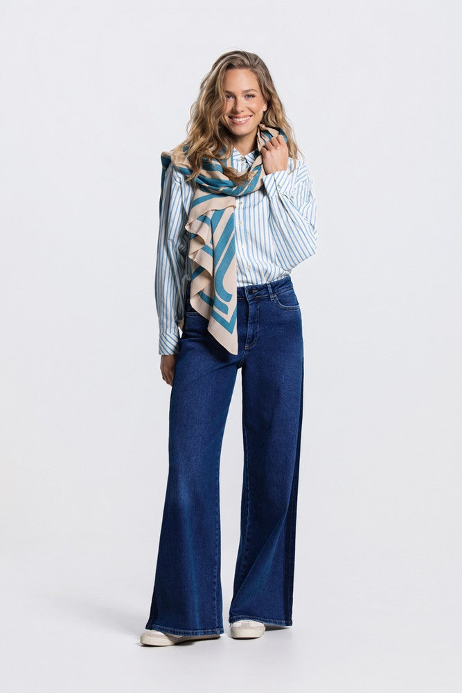 SCARF VTT 904 printed Blauw SCARF VTT 904 printed Blauw