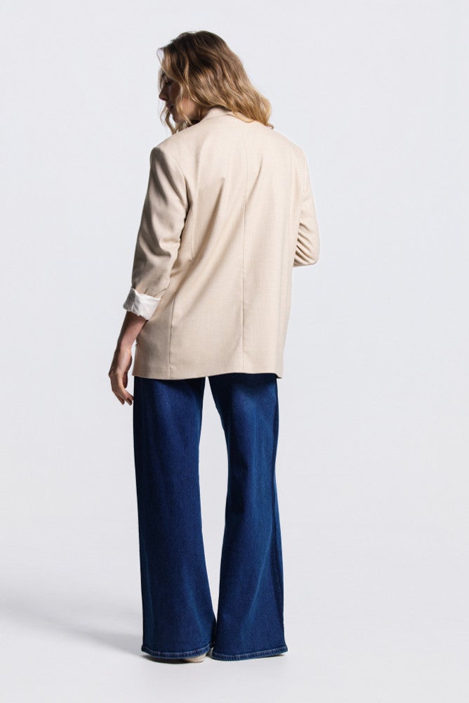 NEVRA BLAZER 282 oversized long sleeve printed lining Zand NEVRA BLAZER 282 oversized long sleeve printed lining Zand