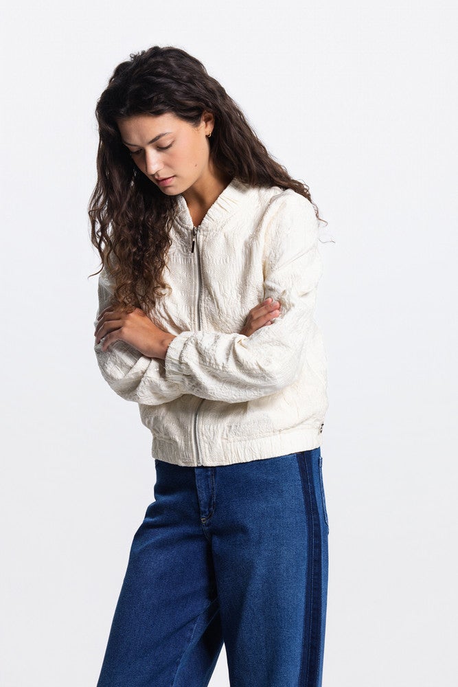 SHANTI JASJE PE 275 bomber long sleeve embroidery Off White SHANTI JASJE PE 275 bomber long sleeve embroidery Off White