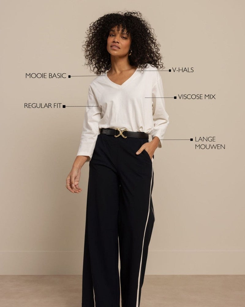 Fiore LS t-shirt Off White Fiore LS t-shirt Off White