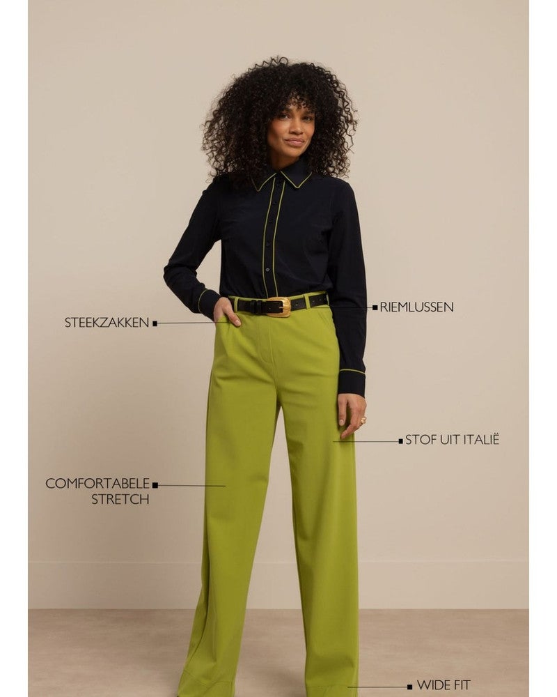 Lexie bonded trousers fel Groen Lexie bonded trousers fel Groen