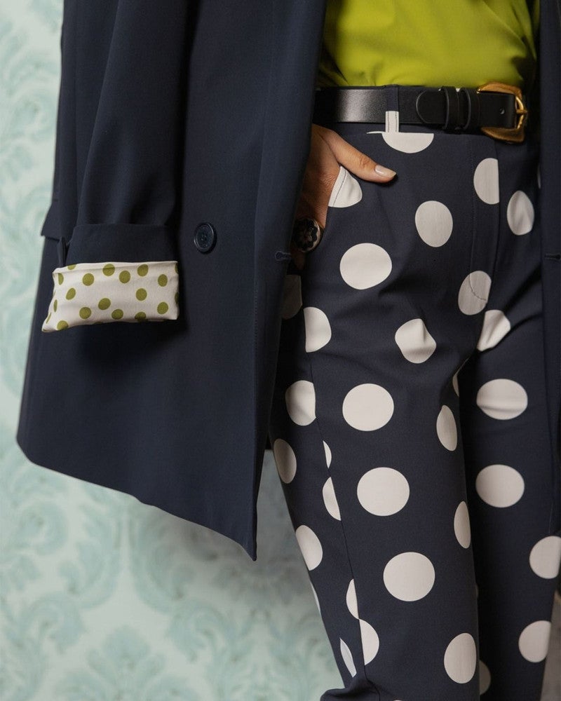 Dokus Blazer Polkadot Donker Blauw Dokus Blazer Polkadot Donker Blauw