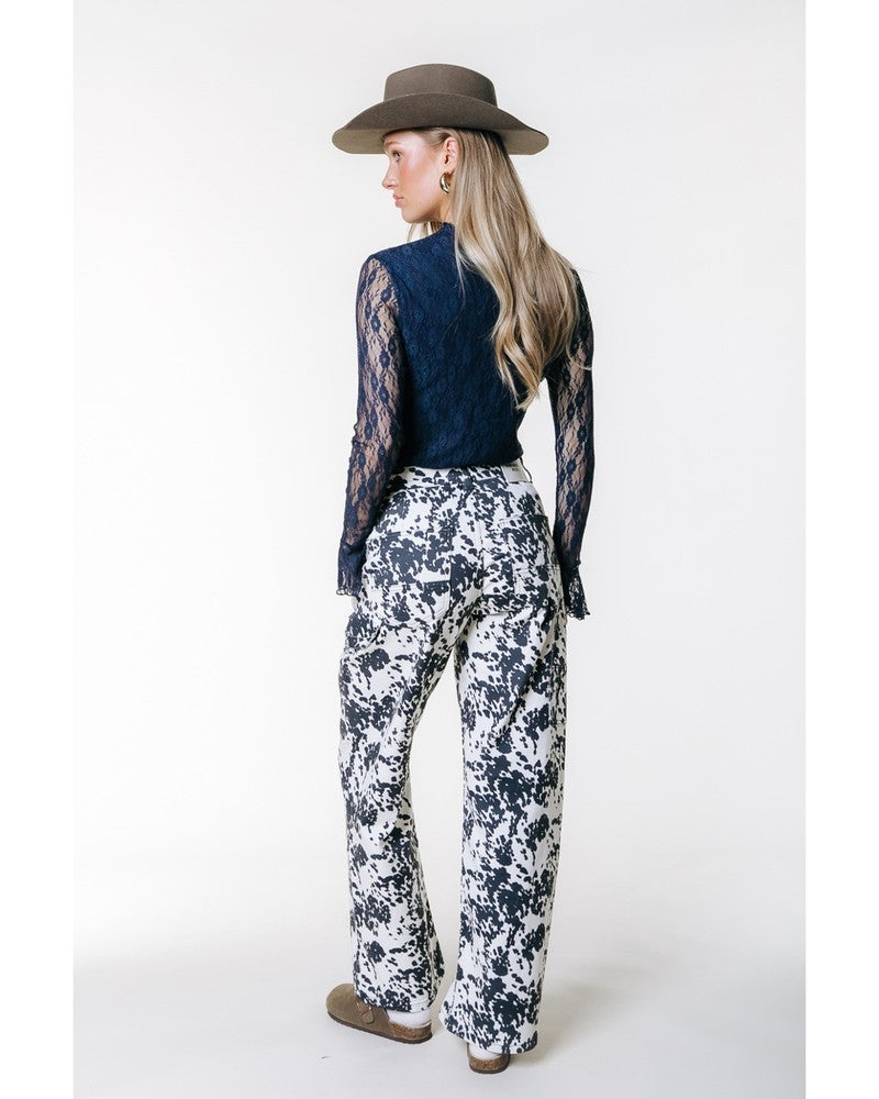 Tinsley Cow Denim Worker Pants Beige Tinsley Cow Denim Worker Pants Beige