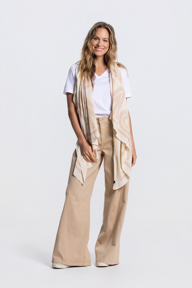 SCARF VTT 904 printed Ecru SCARF VTT 904 printed Ecru