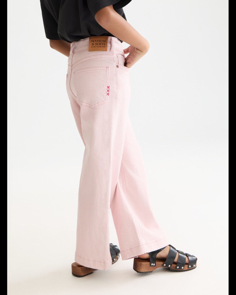 The Wave wideleg jeans Roze The Wave wideleg jeans Roze