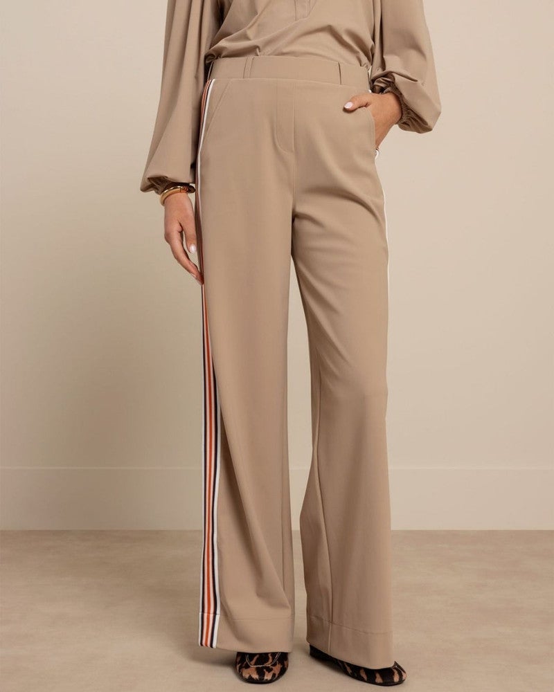 Trainer bonded tape trousers Beige Trainer bonded tape trousers Beige