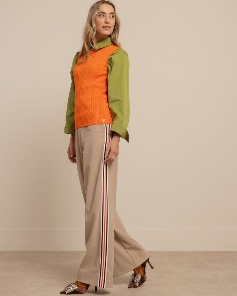 Trainer bonded tape trousers Beige Trainer bonded tape trousers Beige