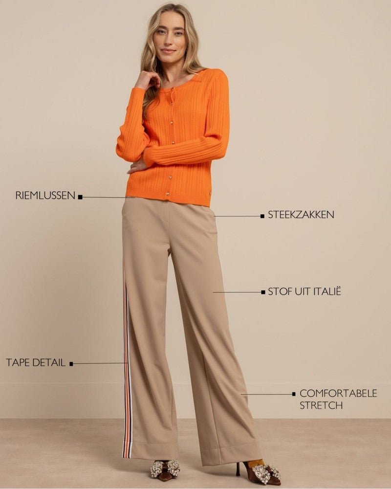 Trainer bonded tape trousers Beige Trainer bonded tape trousers Beige