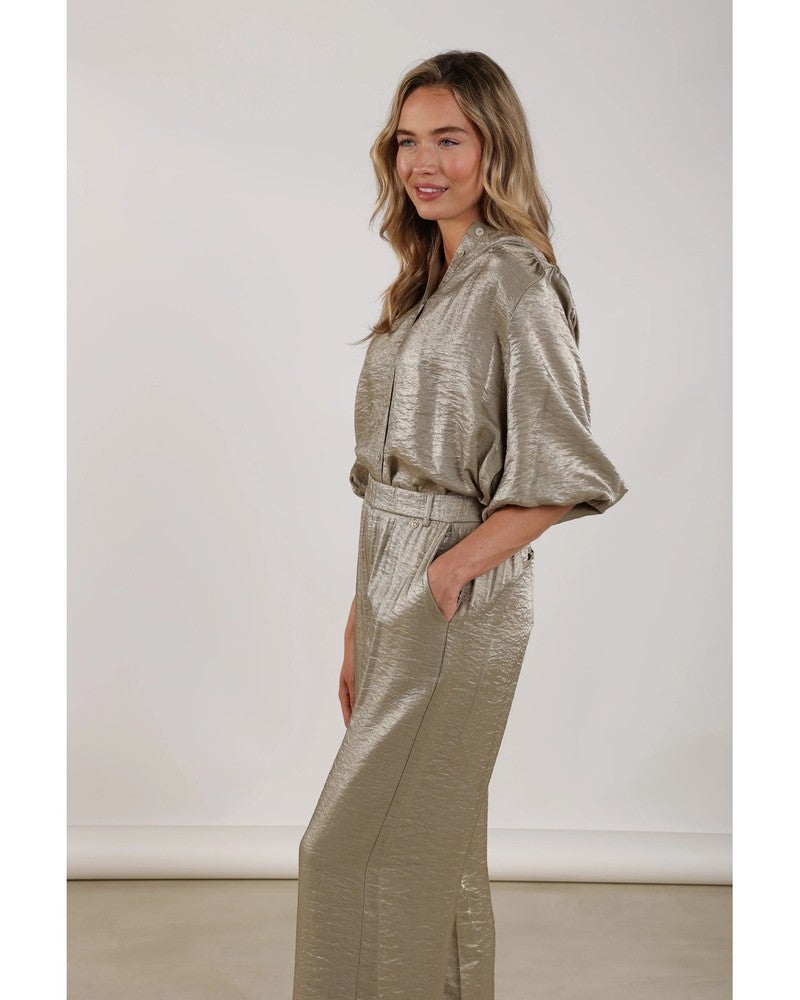 Lilly Blouse Shiny Groen Lilly Blouse Shiny Groen