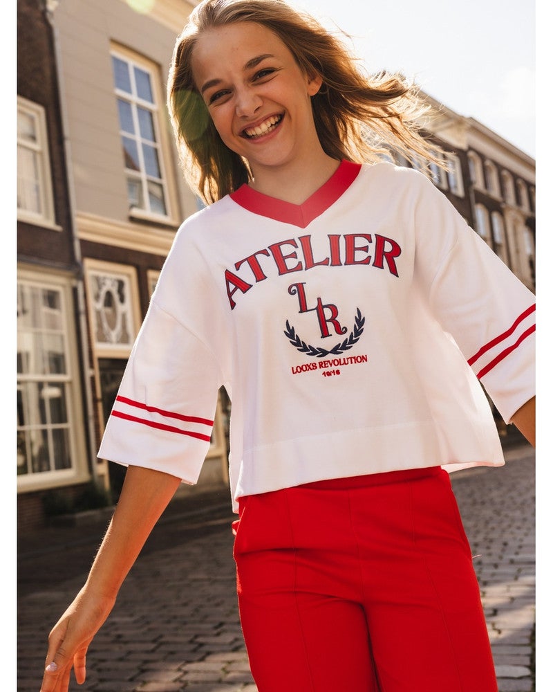 10sixteen interlock V neck T-shirt Sporty Atelier Off White 10sixteen interlock V neck T-shirt Sporty Atelier Off White