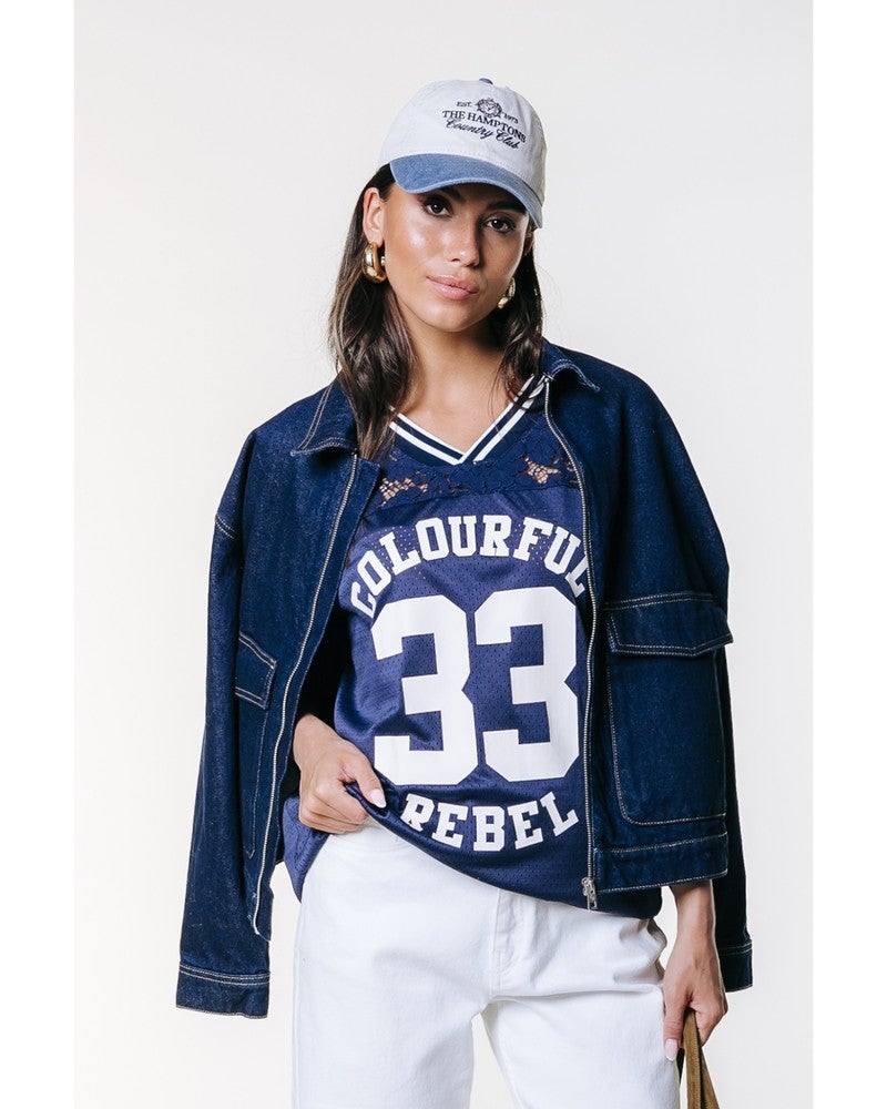 Tayla 33 Football T-shirt Blauw Tayla 33 Football T-shirt Blauw