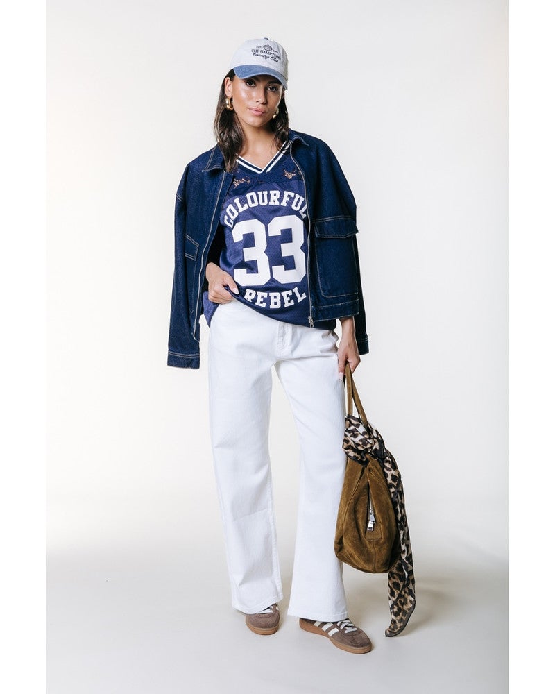 Tayla 33 Football T-shirt Blauw Tayla 33 Football T-shirt Blauw