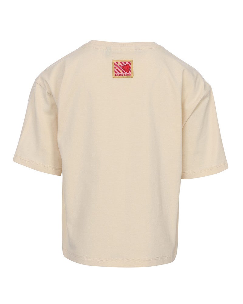 Little T-shirt SS Lonely Heart Off White Little T-shirt SS Lonely Heart Off White