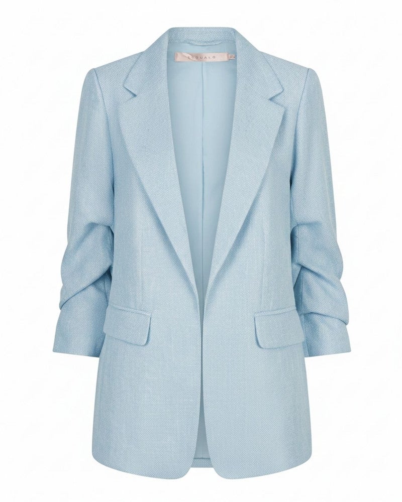 Blazer linen look Blauw Blazer linen look Blauw