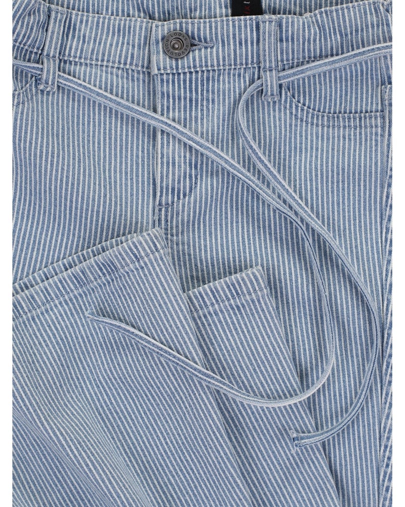 10sixteen Flare jeans Striped Blauw 10sixteen Flare jeans Striped Blauw