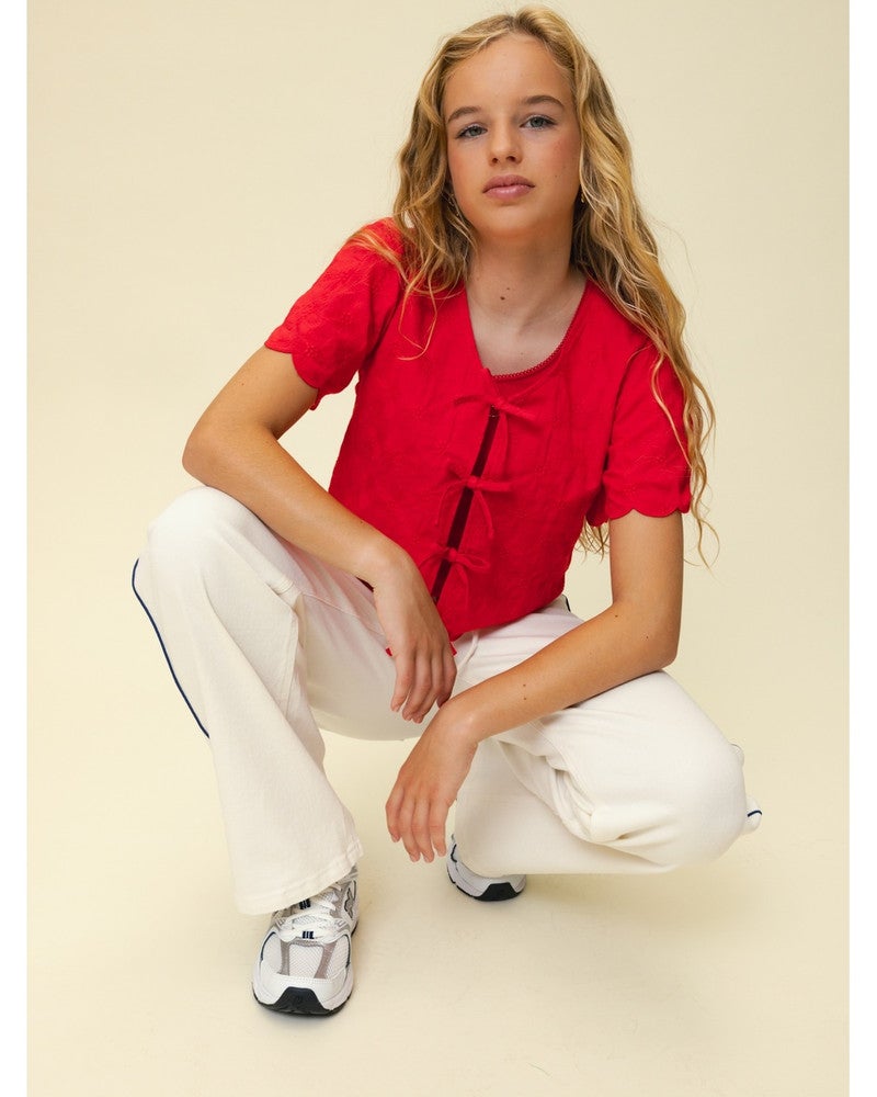 10sixteen Top SS Strikjes Rood 10sixteen Top SS Strikjes Rood