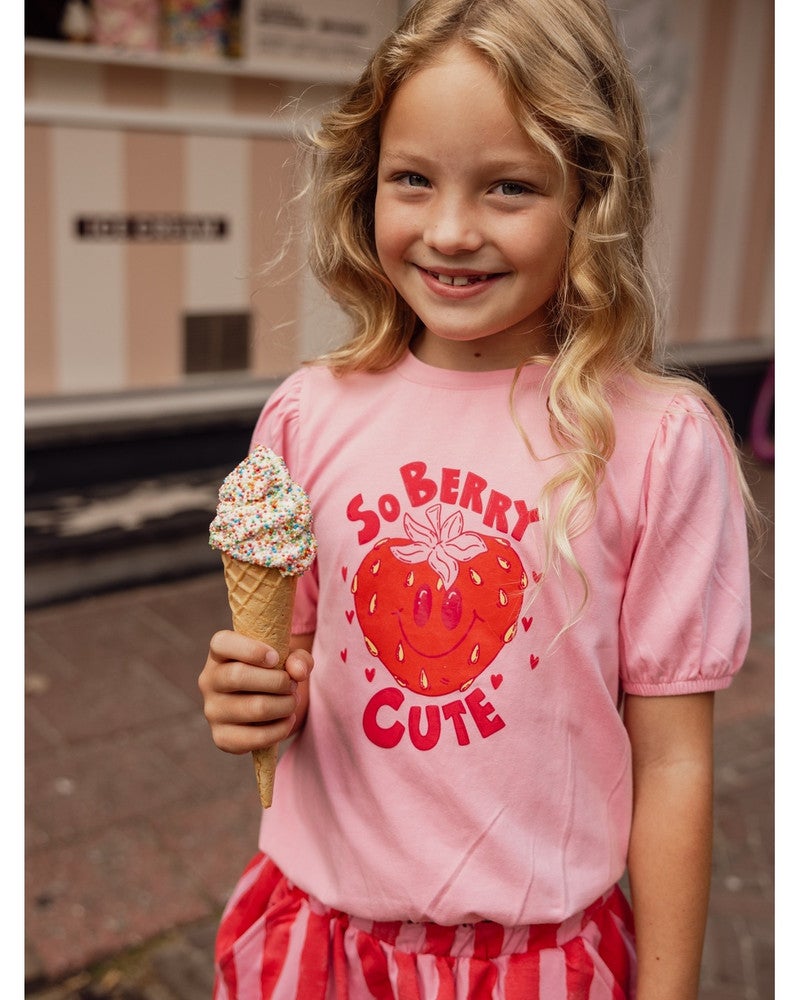 Little T-shirt SS Berry Roze Little T-shirt SS Berry Roze