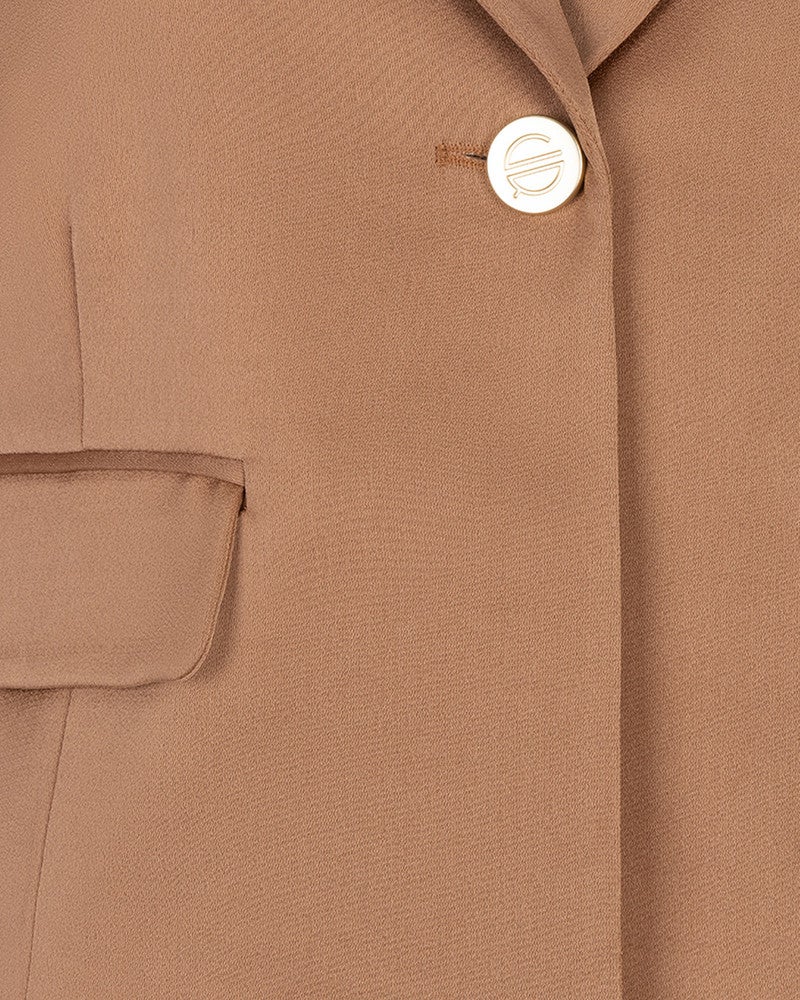 Blazer cropped crêpe Camel Blazer cropped crêpe Camel