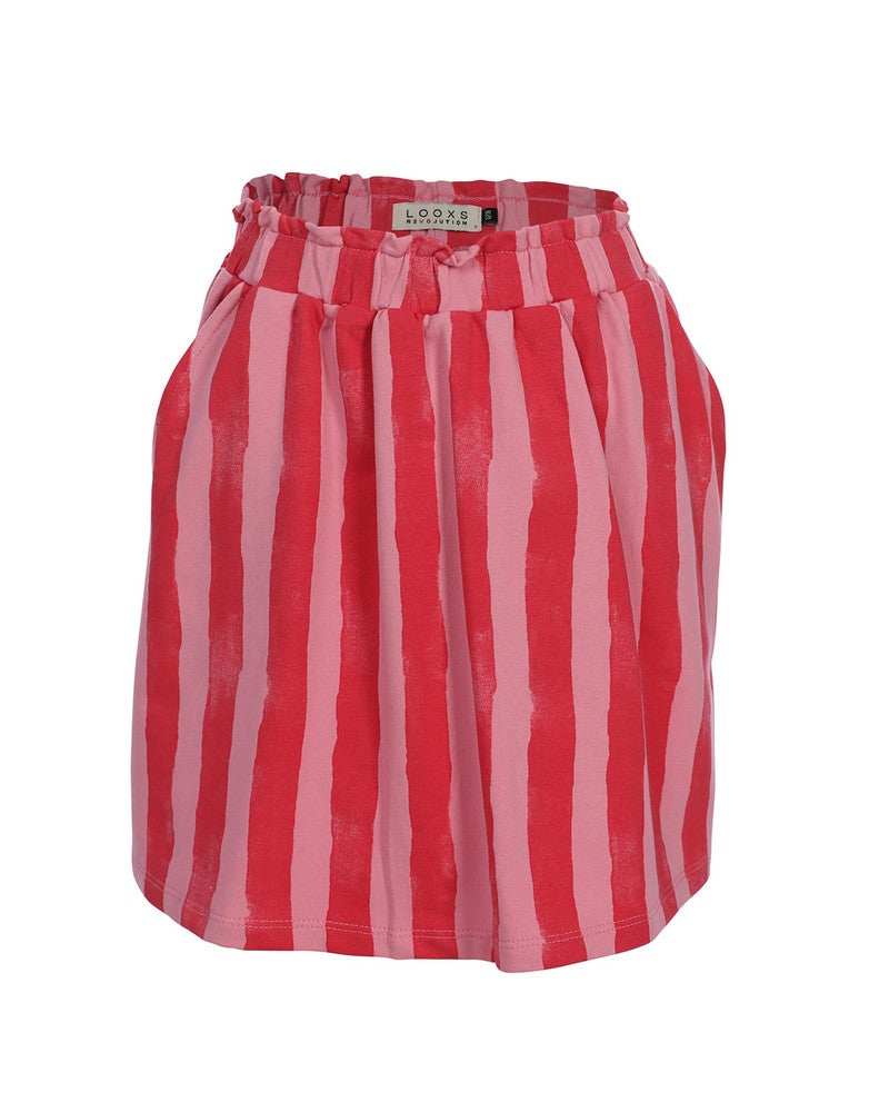 Little Striped Sweat Skirt Painted Roze Little Striped Sweat Skirt Painted Roze