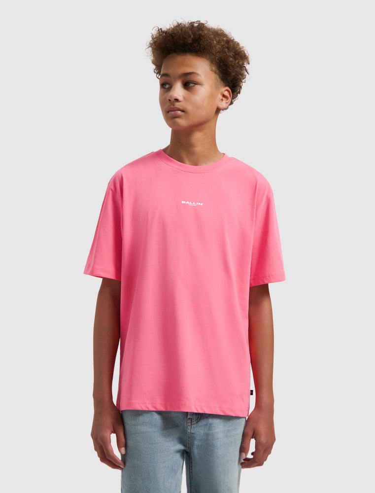 Junior Surfers Paradise House T-shirt Backprint Roze Junior Surfers Paradise House T-shirt Backprint Roze
