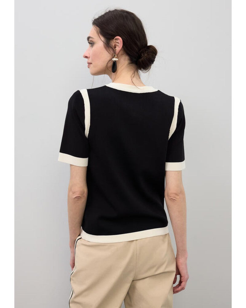 Short Sleeve Cardigan Zwart 1 Short Sleeve Cardigan Zwart 1