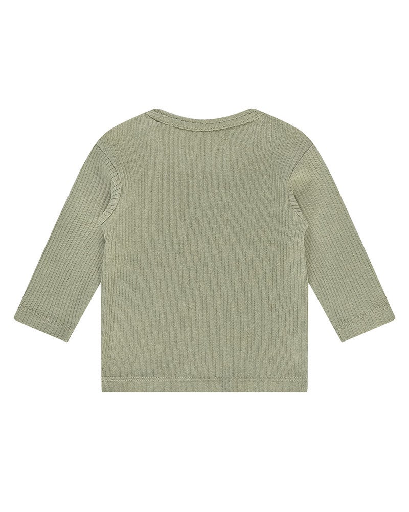 baby t-shirt long sleeve basic rib spring Groen baby t-shirt long sleeve basic rib spring Groen