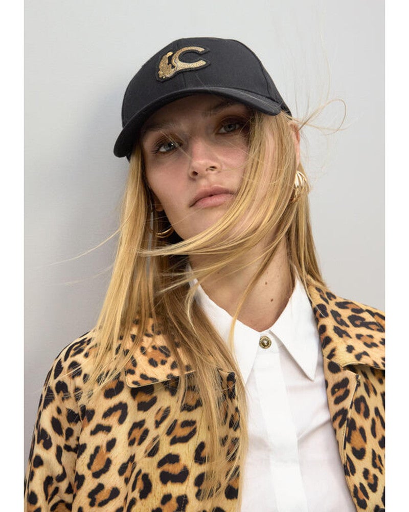Cap With Leopard Zwart 1 Cap With Leopard Zwart 1