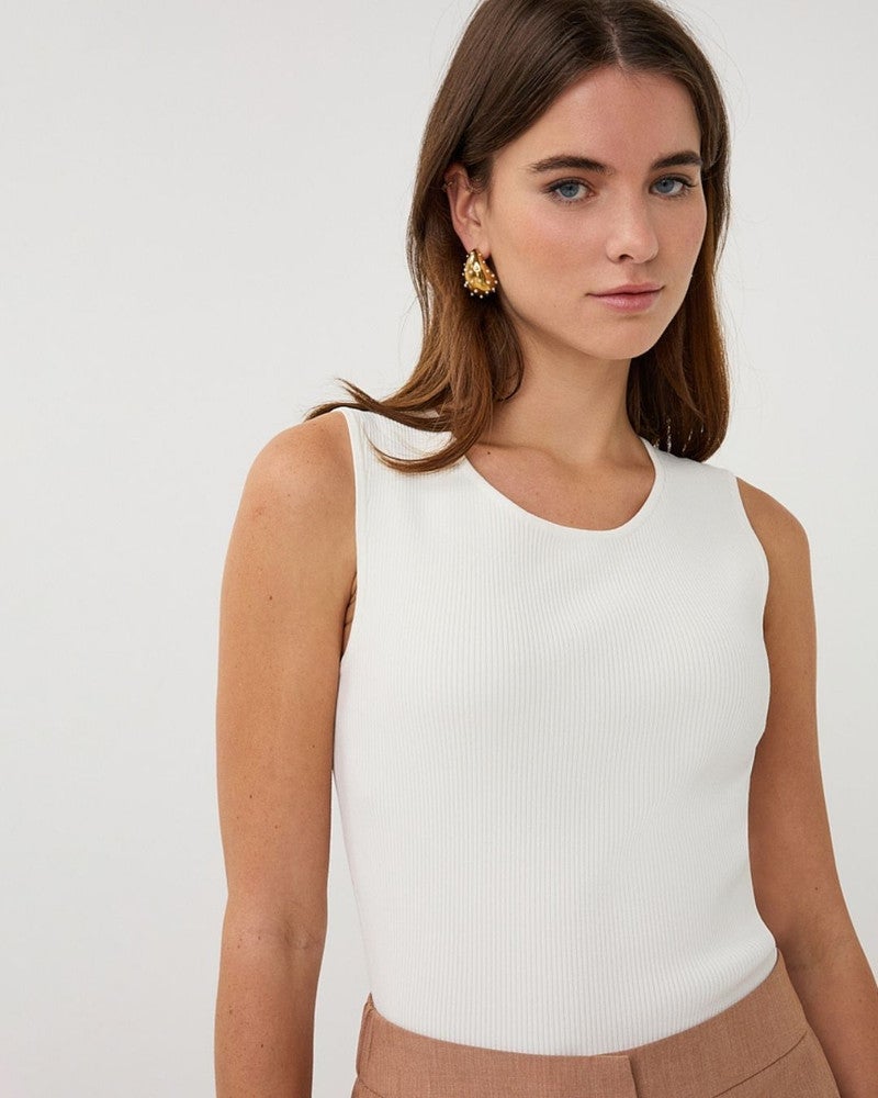 top sleeveless rib Off White top sleeveless rib Off White