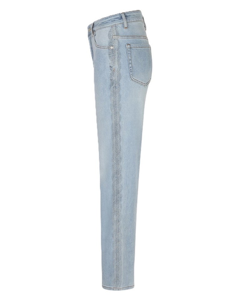 Trousers jeans embroidery Blauw Trousers jeans embroidery Blauw