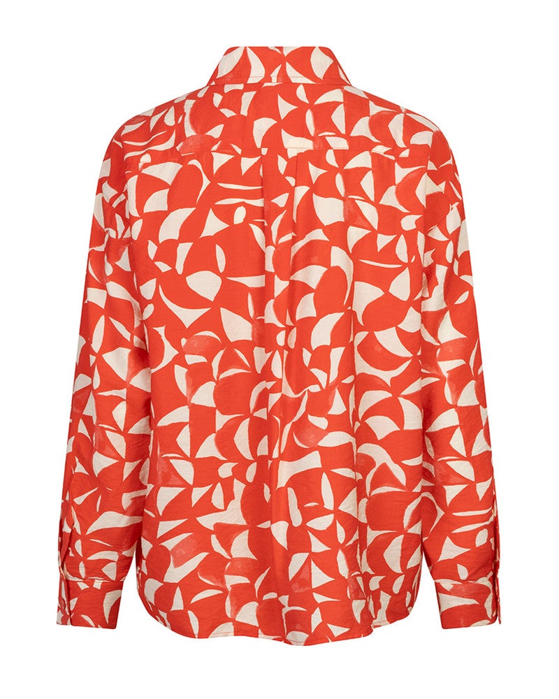 Blouse wide Scarlet Graphic Rood Blouse wide Scarlet Graphic Rood